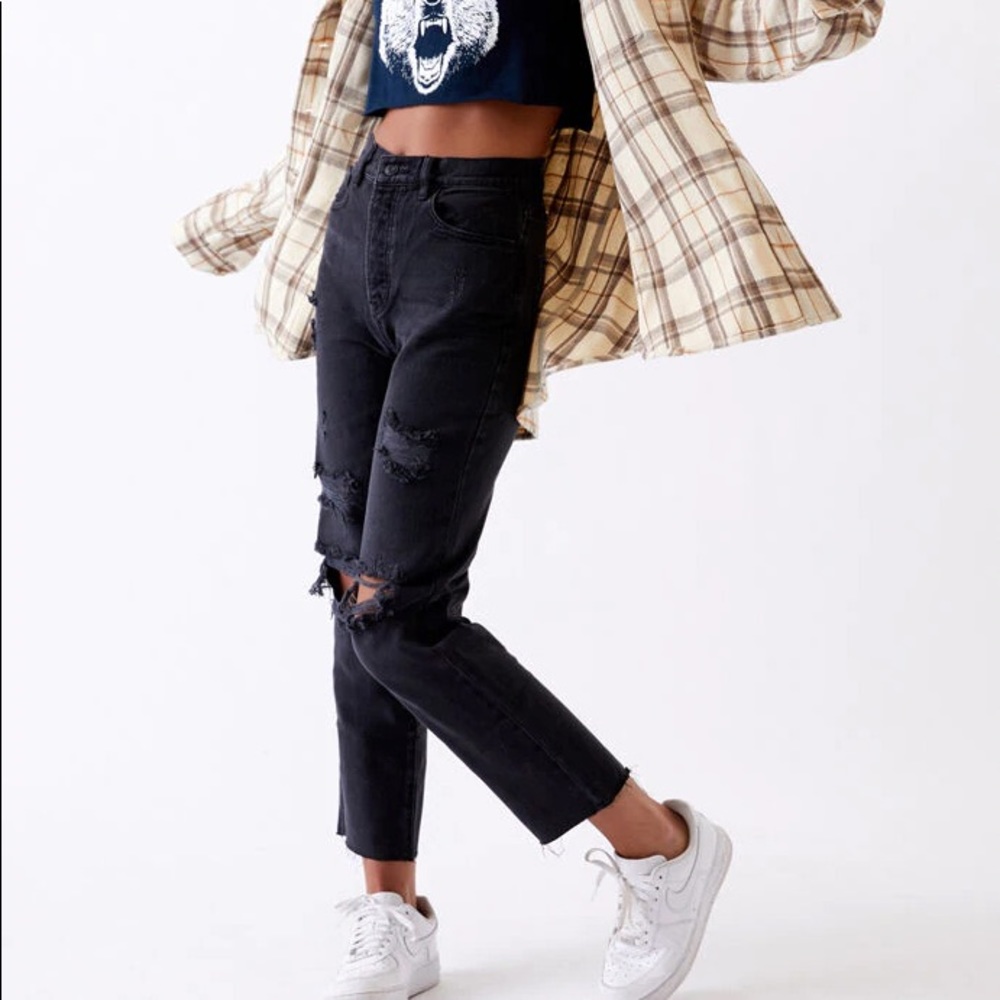 🌺HP🌺 Black high rise straight denim 12R - Picture 1 of 8